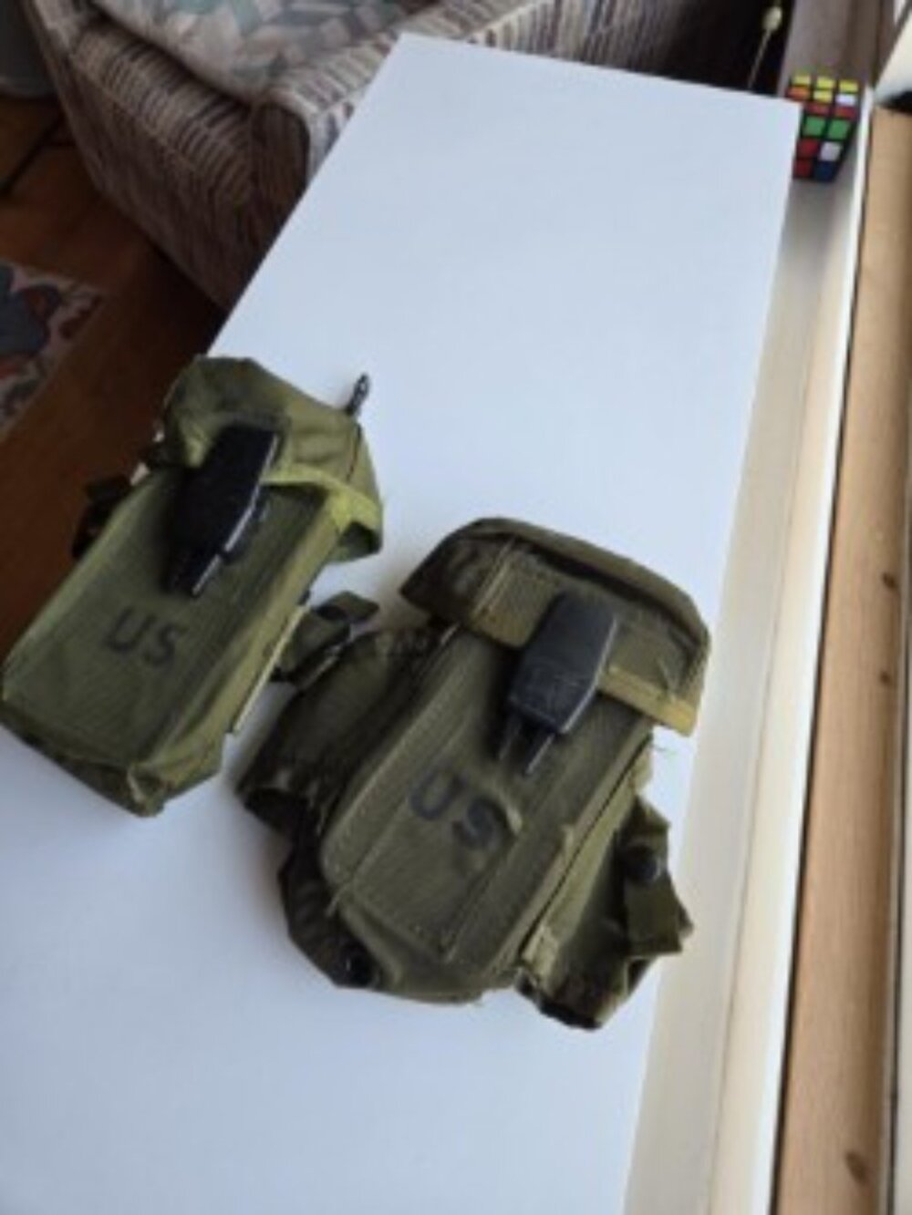 2 - US Military Alice Magazine Pouch LC1 Small Arms Ammo Case 30 LCI Mag Green